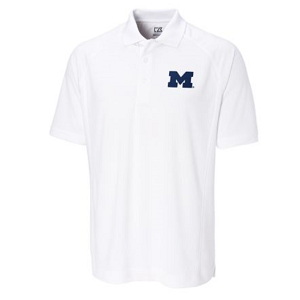 Michigan Wolverines CB DryTec Mogul Polo - White
